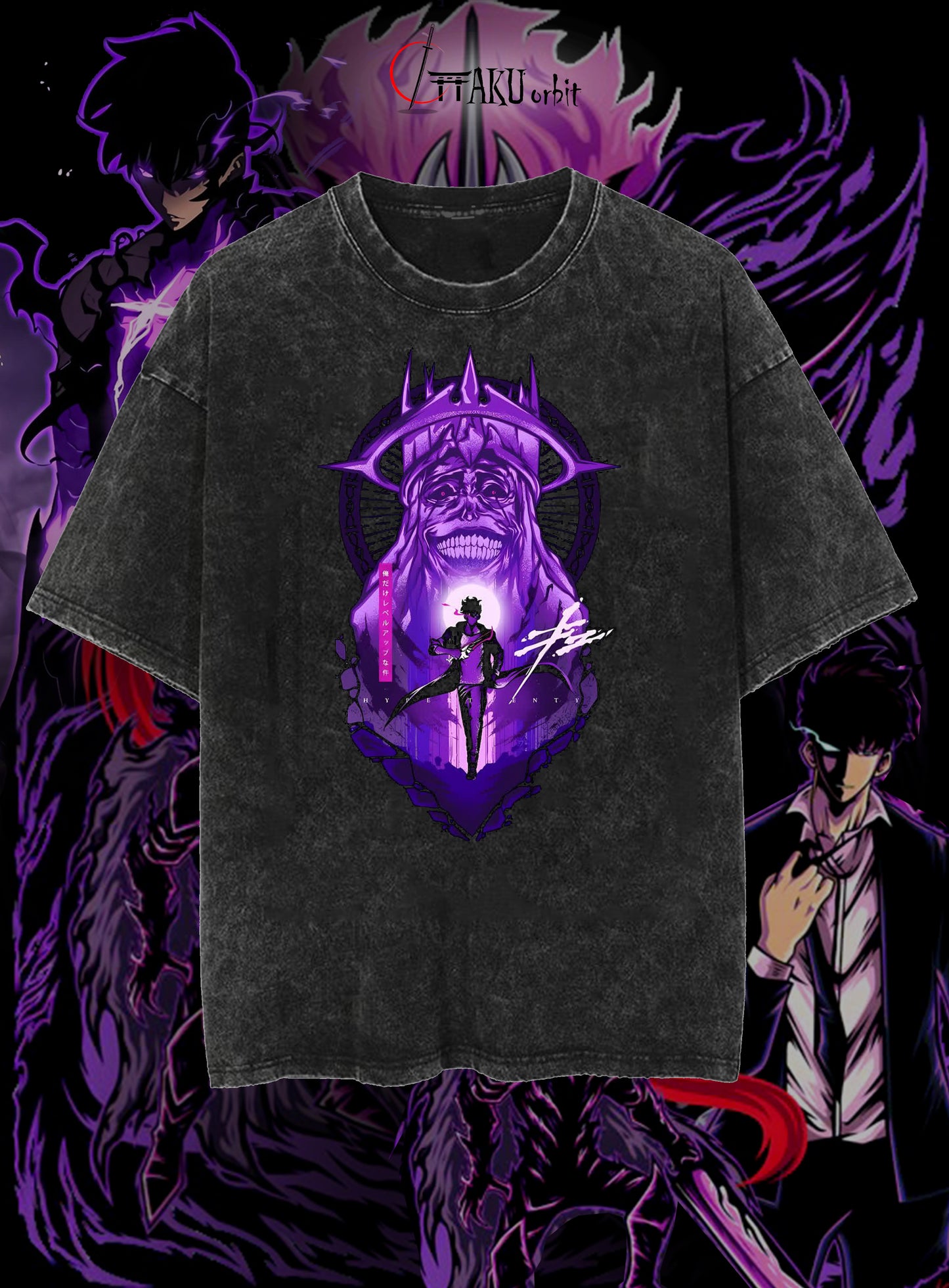 "Solo Leveling Oversized Anime T-Shirt | Awaken Your Inner Hunter in Style!"
