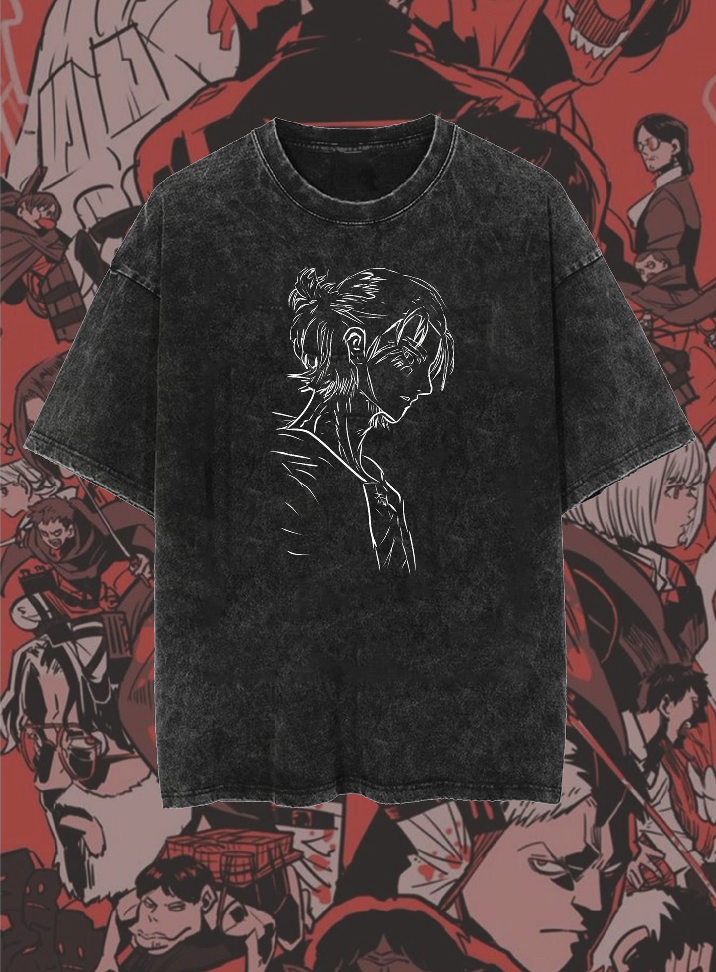 "Eren Yeager Oversized Anime T-Shirt | Attack on Titan Inspired Streetwear"