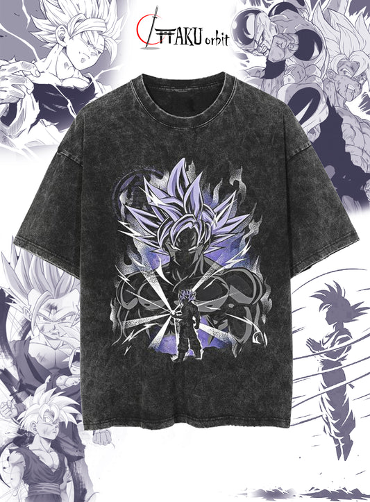 "Goku Oversized Anime T-Shirt | Ultra Instinct Streetwear for Saiyan Fans"